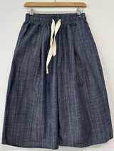 LINEN TWO PINTUCK BERMUDA🩵💙2COLOR 2SIZE