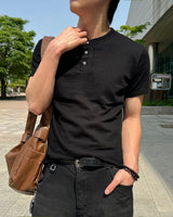 ワンキューゴルジヘンリーネック半袖Tシャツ