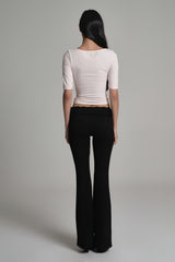 Soft Blush Shirring Top, Pink
