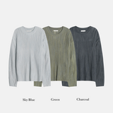 Mog bokashi summer round knitwear