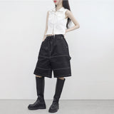 (Unisex) Etresステッチバミューダパンツ