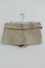 ベルテッド スコート パンツ (BEIGE, CHARCOAL 2COLORS!)