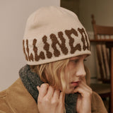 PomPom Logo Jacquard Beanie (Ivory)