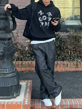 Alphabet embroidered Hooded