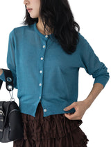 Romin Round Neck Knit Cardigan