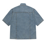 COUNTRY DENIM HALF SHIRT (2color)