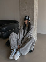 Knits incision wide jogger pants