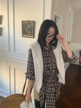 ルークウエストポイントチェックロングシャツ
