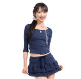 BLOSSOM PICOT MINI SKIRT [NAVY]