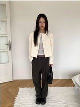 All day semi wide slacks(3color)