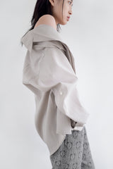 Stretch roll up shirt, Beige
