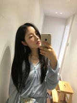 Black pearl necklace (1color)