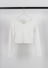 スラブオフクロップTシャツ
