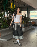 Lao Punching Ruffle Blouse
