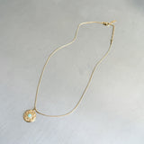 Gold Gemstone Pendant Necklace
