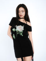 LACE LINED DRESS [BLACK]