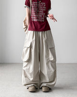 シフォン ナイロン カーゴパンツ