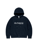 BASIC LOGO ZIP-UP HOODIE_NAVY