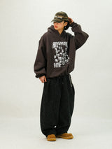 YU Leopard Wide Cotton Banding Pants