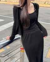 Monet cardigan & sleeveless set