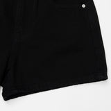 ハートエンブロイダードブラックデニムショーツ code 18206
