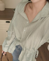 Afor shirring blouse