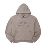 Street league artwork damage washing over-crop fit hoodie (Ash grey)
