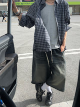 Washed Keyring Bermuda Pants (3 Colors)