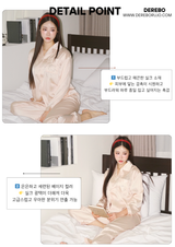 Beige kt Silk Pajama Set