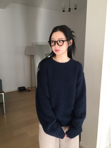ラスオーバーフィットモヘアウールニット（3c）