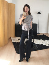 Saseon wrap blouse