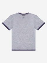REC RUIT ブックマークリバーシブルリンガーTシャツ (パープル/グレー)