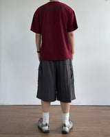 モスプリントストライプショートスリーブTシャツ