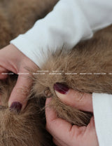 Maxi Raccoon Fake Fur Long Jacket Coat