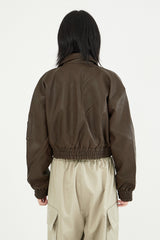 Pilot vintage leather flight jumper