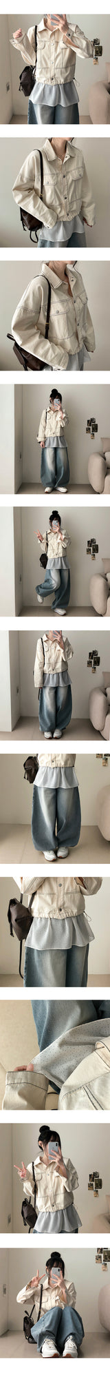 Dattistich Hem String Cotton Jacket