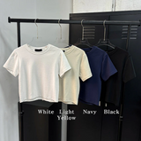 [BASIC ITEM] ベーシックセミクロップTシャツ(4color)