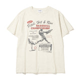 ラウディーズベースボールTシャツ_オートミール