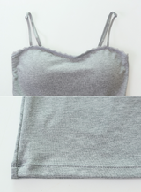 #AN レース ストラップ キャップ ノースリーブ(3color)