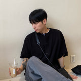 Minimal round short sleeve cardigan 2C
