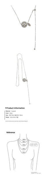 Chrome Spere Slide Necklace