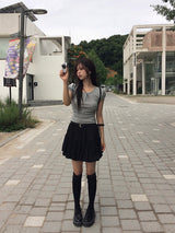Fodin Balloon Belt Mini Skirt