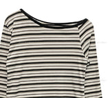 Pouch Multi Stripe One-Shoulder Long Sleeve