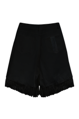 STUD TASSEL HALF PANTS (BLACK)