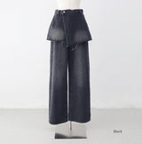 Corinne Denim Layered Pants