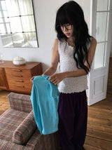 Uta Wavy Flower Punching Layered Sleeveless