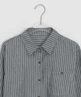 Hiche Stripe Basic Pocket Shirt