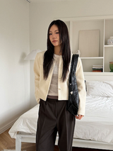All day semi wide slacks(3color)