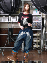 GRAFFITY DENIM PANTS (INDIGO)