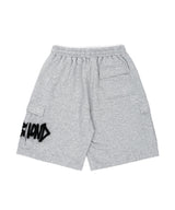 BBD Graffiti Logo Oversized Cargo Sweatshorts (Gray)